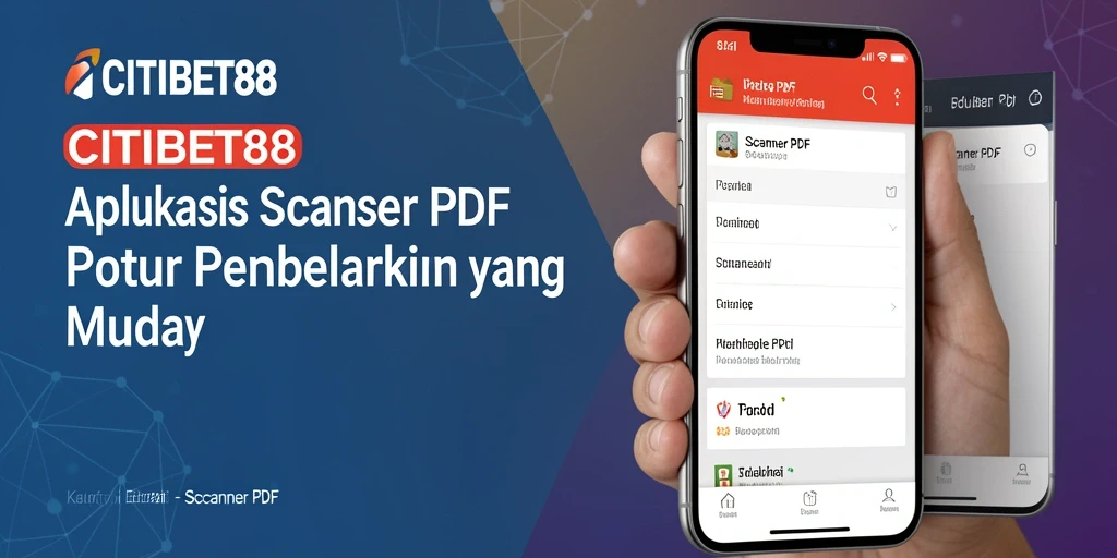 Antarmuka aplikasi CITIBET88 menampilkan fungsi Scanner PDF yang efisien.