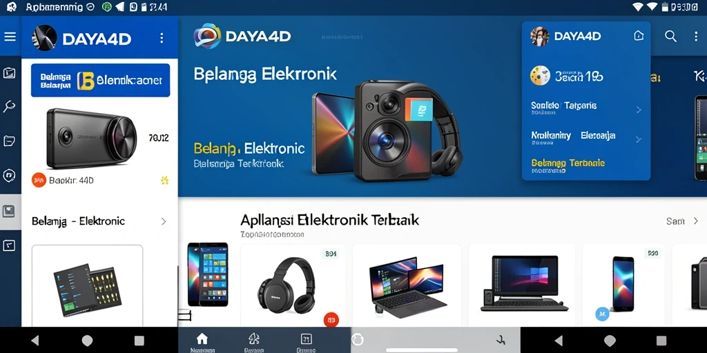 Tampilan antarmuka aplikasi DAYA4D yang modern dan user-friendly.