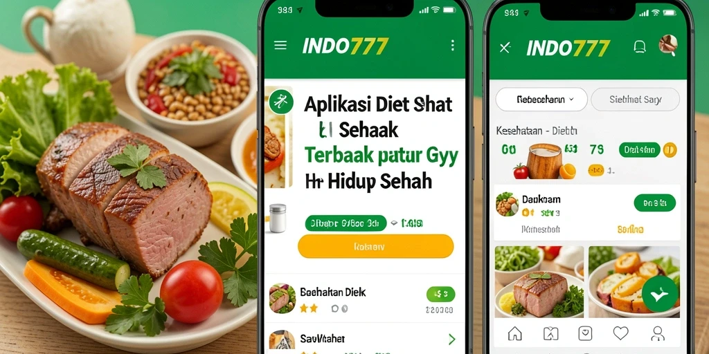 Tampilan antarmuka INDO777 dengan fitur Diet Sehat yang intuitif.