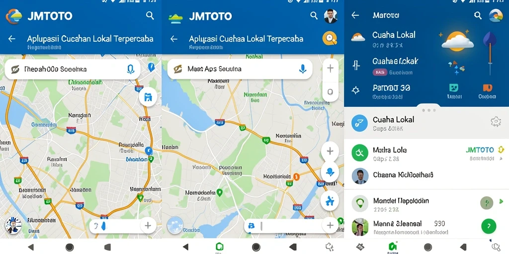 Tampilan antarmuka JMTOTO menampilkan informasi cuaca lokal yang jelas.