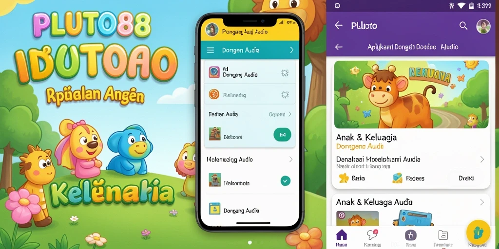 Antarmuka aplikasi PLUTO88 yang menawan dan ramah anak.