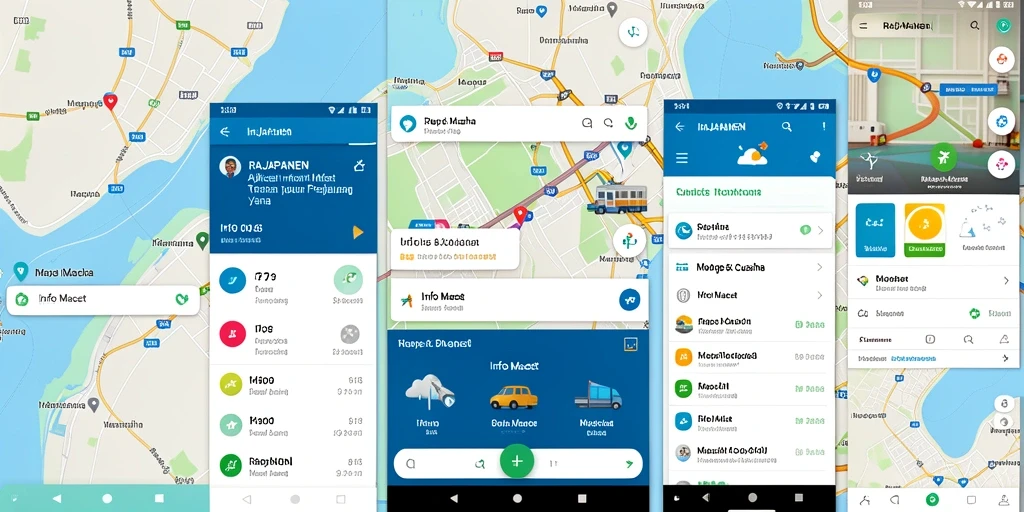 Tampilan antarmuka RAJAPANEN yang menampilkan informasi lalu lintas dan peta interaktif.