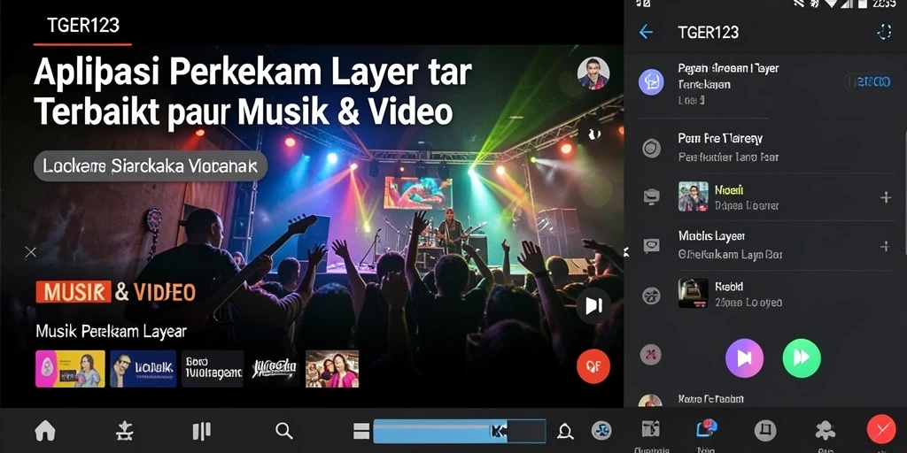 Screenshot antarmuka TGER123 yang menunjukkan fungsi perekaman layar yang mudah digunakan.